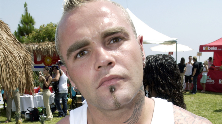 Shifty Shellshock tilted head and staring into camera