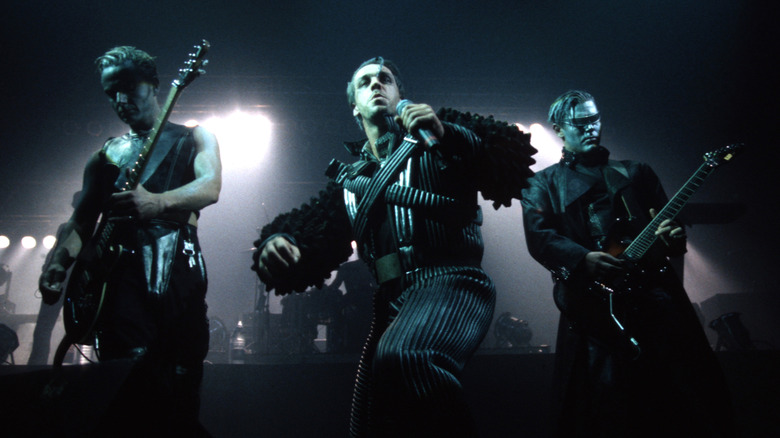 Rammstein performing on stage