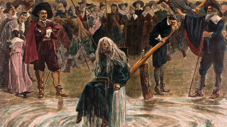 Witch getting dunked