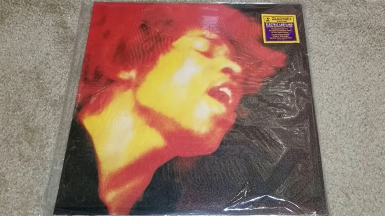 A close-up of a vinyl copy of Jimi Hendrix Experience's "Electric Ladyland."
