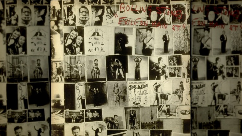 A close-up of the sleeve of Rolling Stones album "Exile on Main St."
