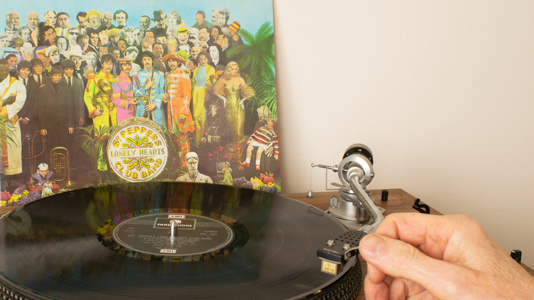 Sgt. Pepper's Lonely Hearts Club Band plays on vinyl