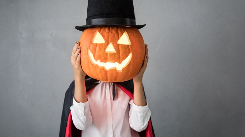 Halloween pumpkin head