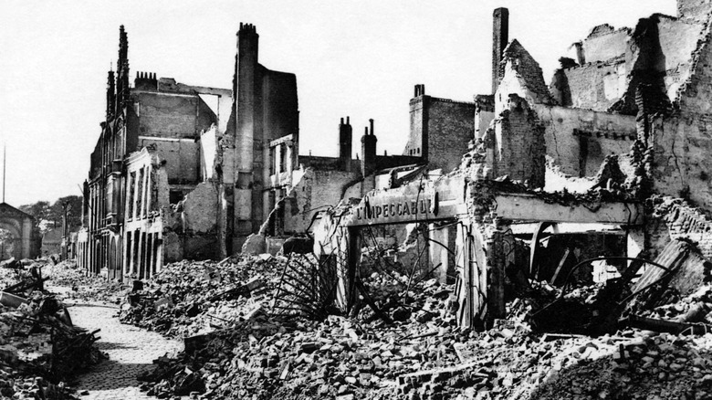 Dunkirk, France buildings after being bombed