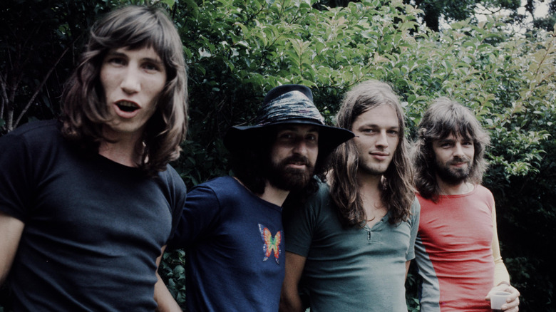 Pink Floyd smiling in '70s publicity photo