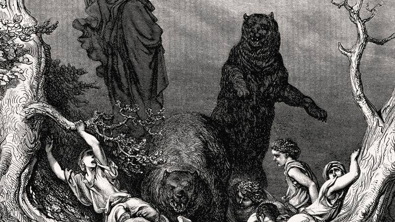 Elisha and two angry bears mauling young men