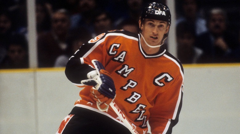 Wayne Gretzky of the Edmonton Oilers during a game against the New York Rangers in Madison Square Garden in November 1983 in New York, New York. 