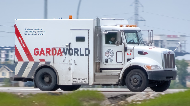 GardaWorld truck in motion