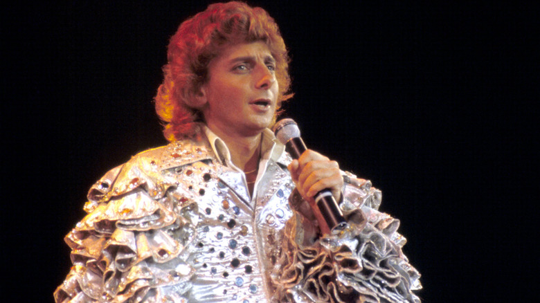 Barry Manilow wearing his Copacabana shirt