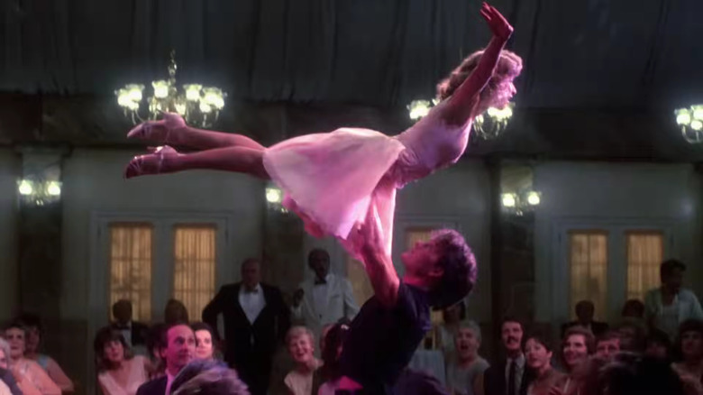 Patrick Swayze lifting Jennifer Grey in Dirty Dancing