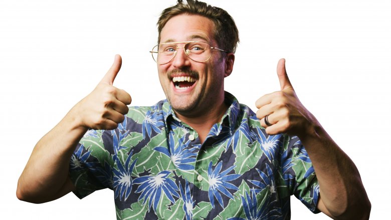 Smiling tourist