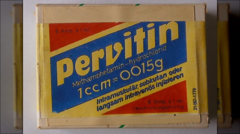 Vintage Pervitin pill packaging, c. 1940
