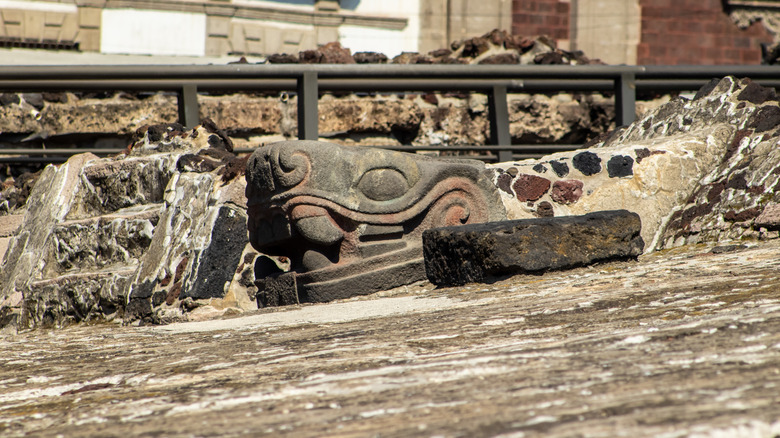 stone serpents at templo mayor
