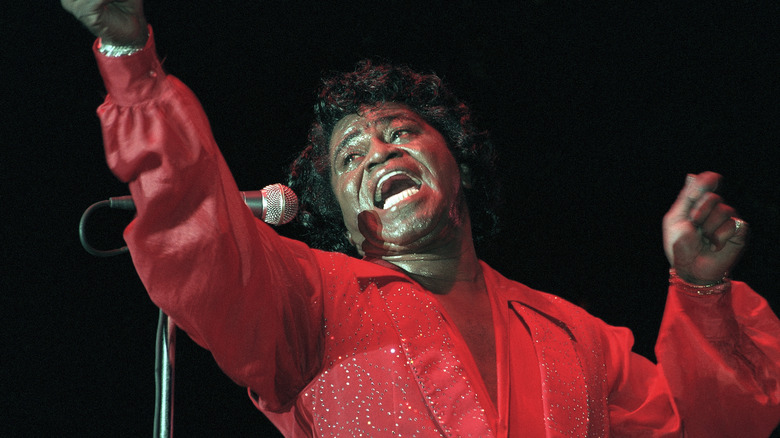 James Brown performing onstage