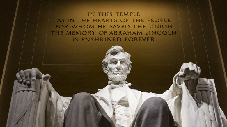 The Lincoln Memorial at night