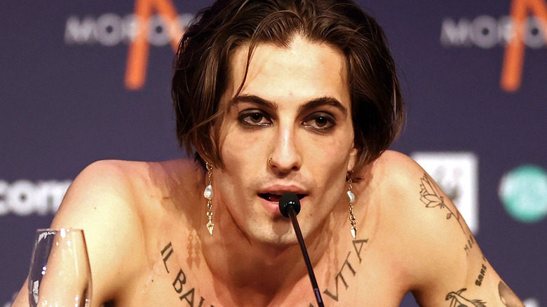 Damiano David Måneskin Eurovision press conference