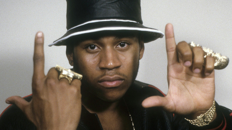 LL Cool J poses for portrait in black hat