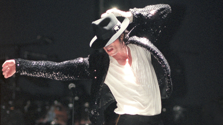 Michael Jackson performing on stage