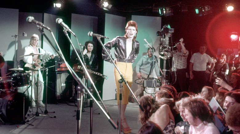 David Bowie performs on TV in the 1970s