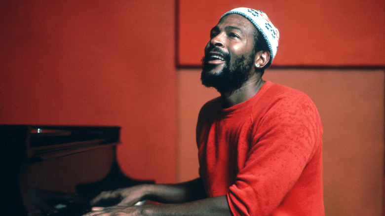 Marvin Gaye in a Los Angeles studio in the 1970s