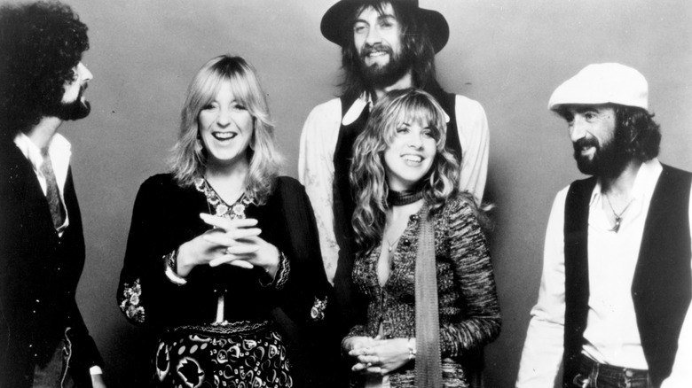 Fleetwood Mac laughing together in photo shoot