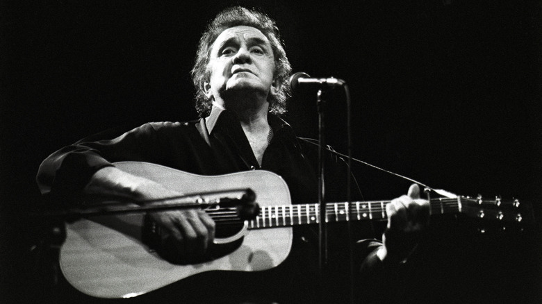 Johnny Cash performing live