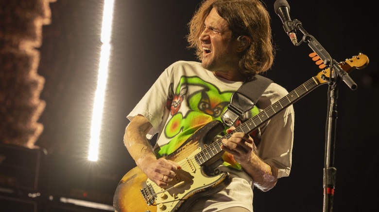 John Frusciante playing a Stratocaster on stage