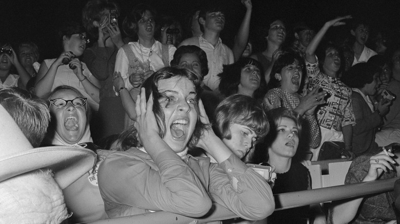 Beatles' fans screaming in 1964