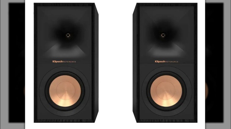 Klipsch RP-50M Bookshelf Speakers on a white background