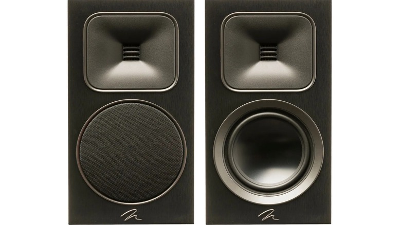 Front view of MartinLogan Motion Foundation B1 Bookshelf Speakers