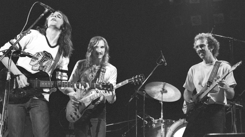 Eagles perform on stage in 1970s