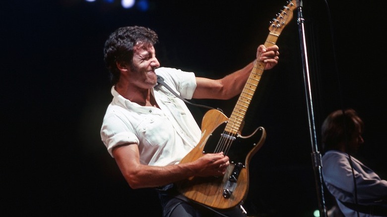 Bruce Springsteen playing a Fender "Blackguard" Telecaster