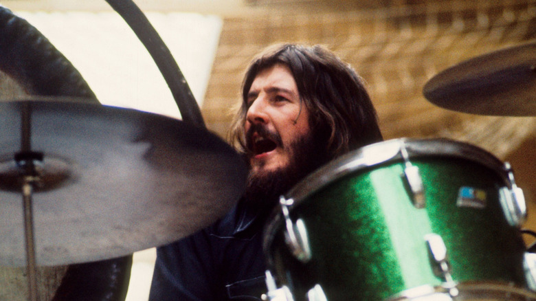 John Bonham at Earl's Court, London, May 1975.