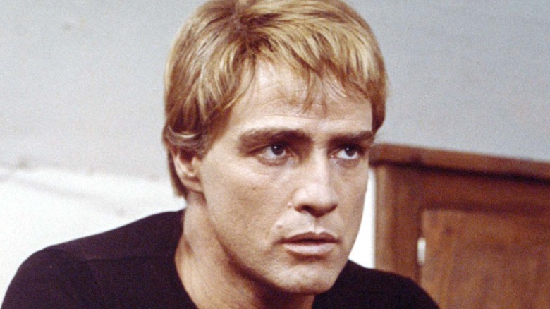 Marlon Brando with dyed blond hair