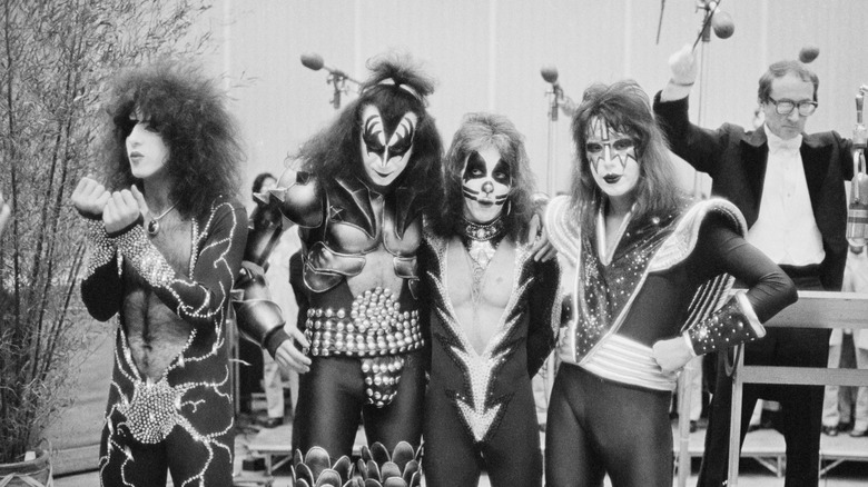 Kiss posing at The Record Plant