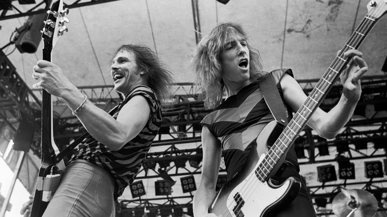 Scorpions playing onstage in 1980