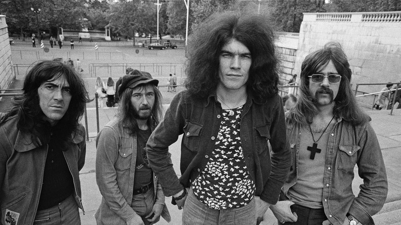 Darrell Sweet and Dan McCafferty of Scottish rock band Nazareth performing onstage