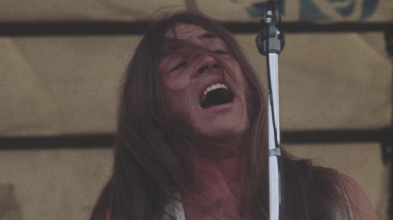 Mark Farner singing on stage with Grand Funk Railroad in 1970s