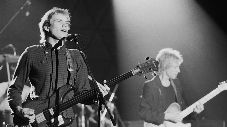 The Police performing on stage