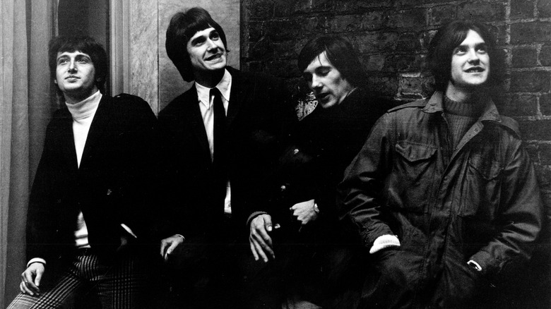 The Kinks posing for band photo in 1966