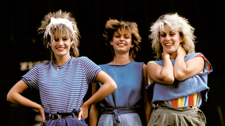 Bananarama posing in the 1980s