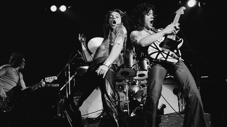 Van Halen playing a concert