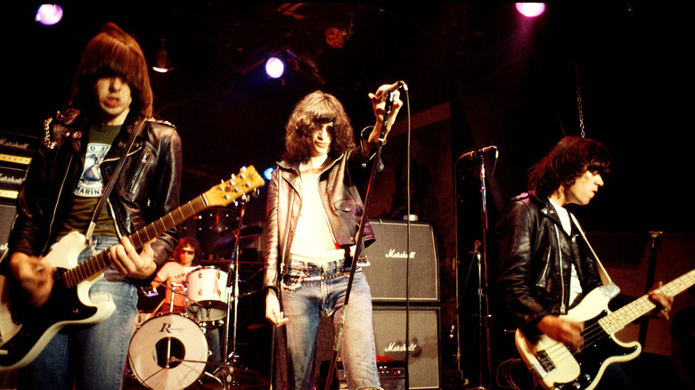 The Ramones performing in concert