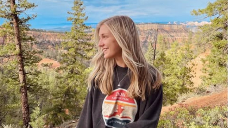 Gabby Petito in national park smiling