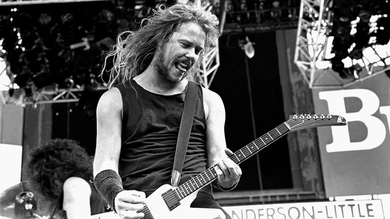 Metallica's James Hetfield performing live