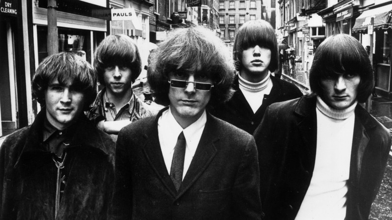 All members of the Byrds standing together