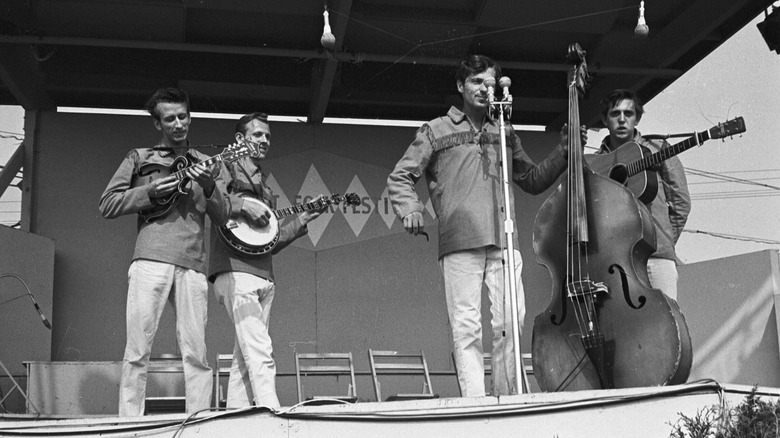 The Dillards playing bluegrass on stage