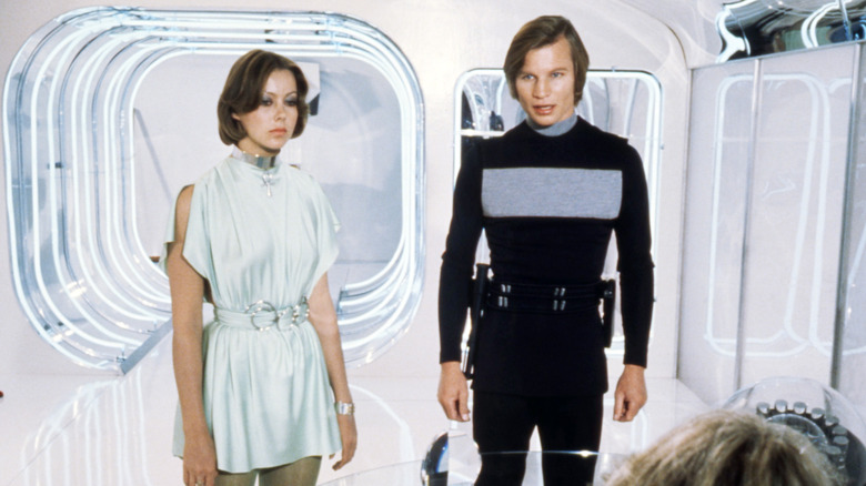 Logan's Run futuristic office scene