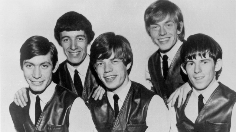 The Rolling Stones posing in the 1960s