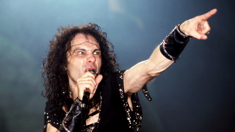 Ronnie James Dio performing in 1985